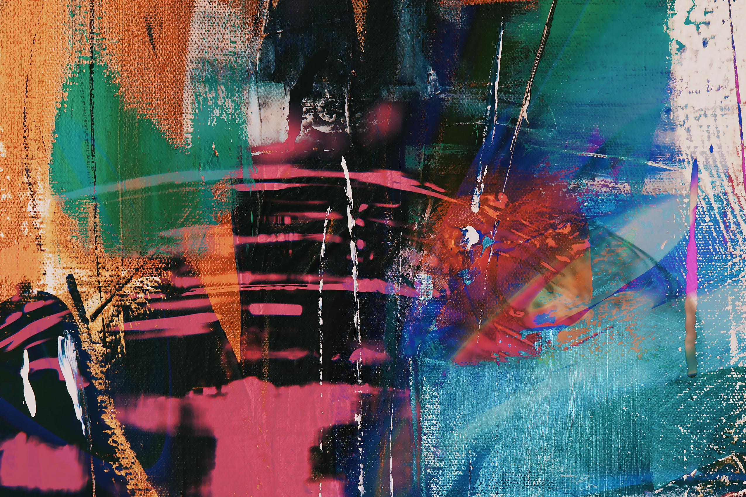 Abstract Expressionist Composition