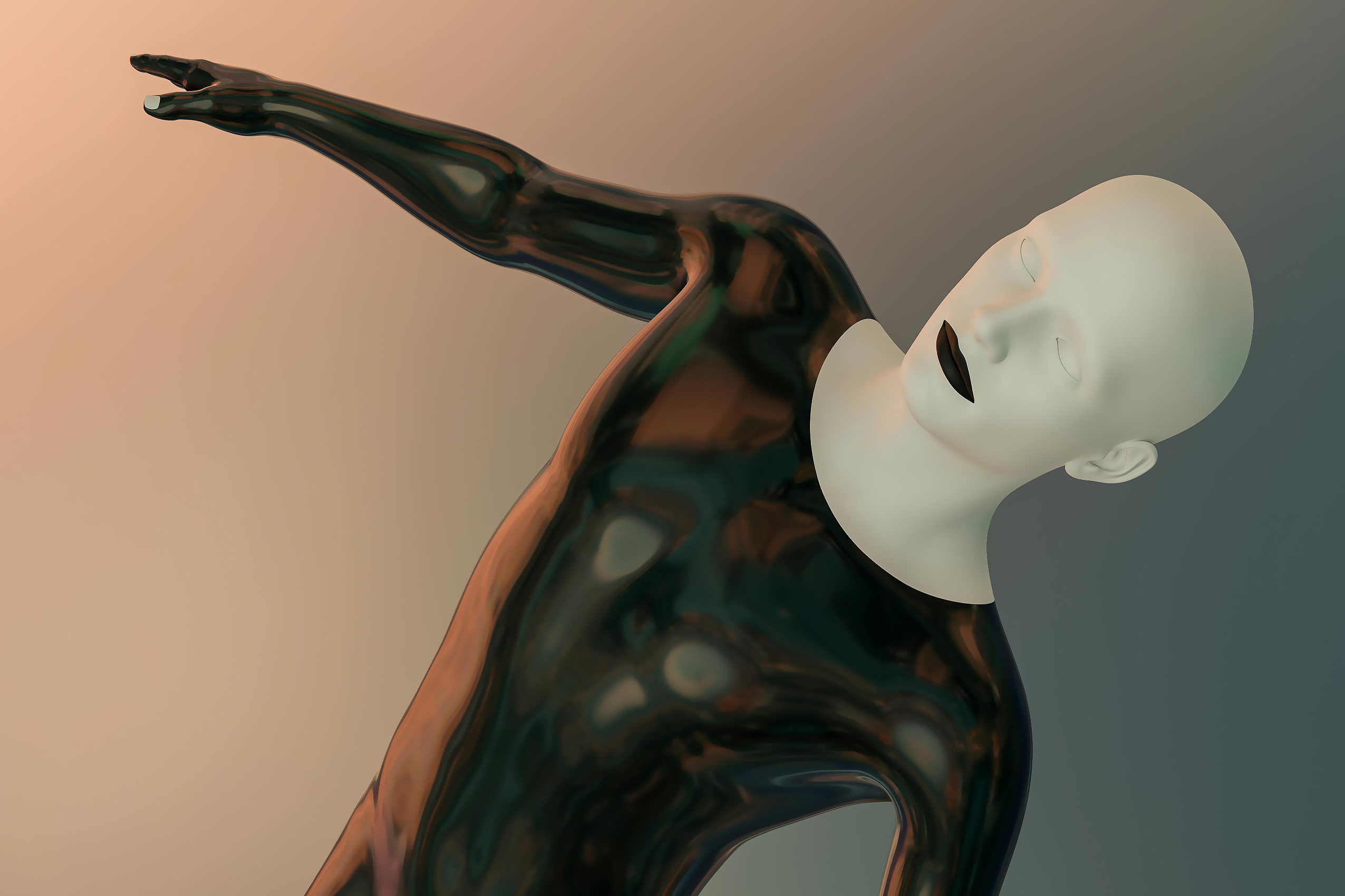 Abstract Figure in Motion
