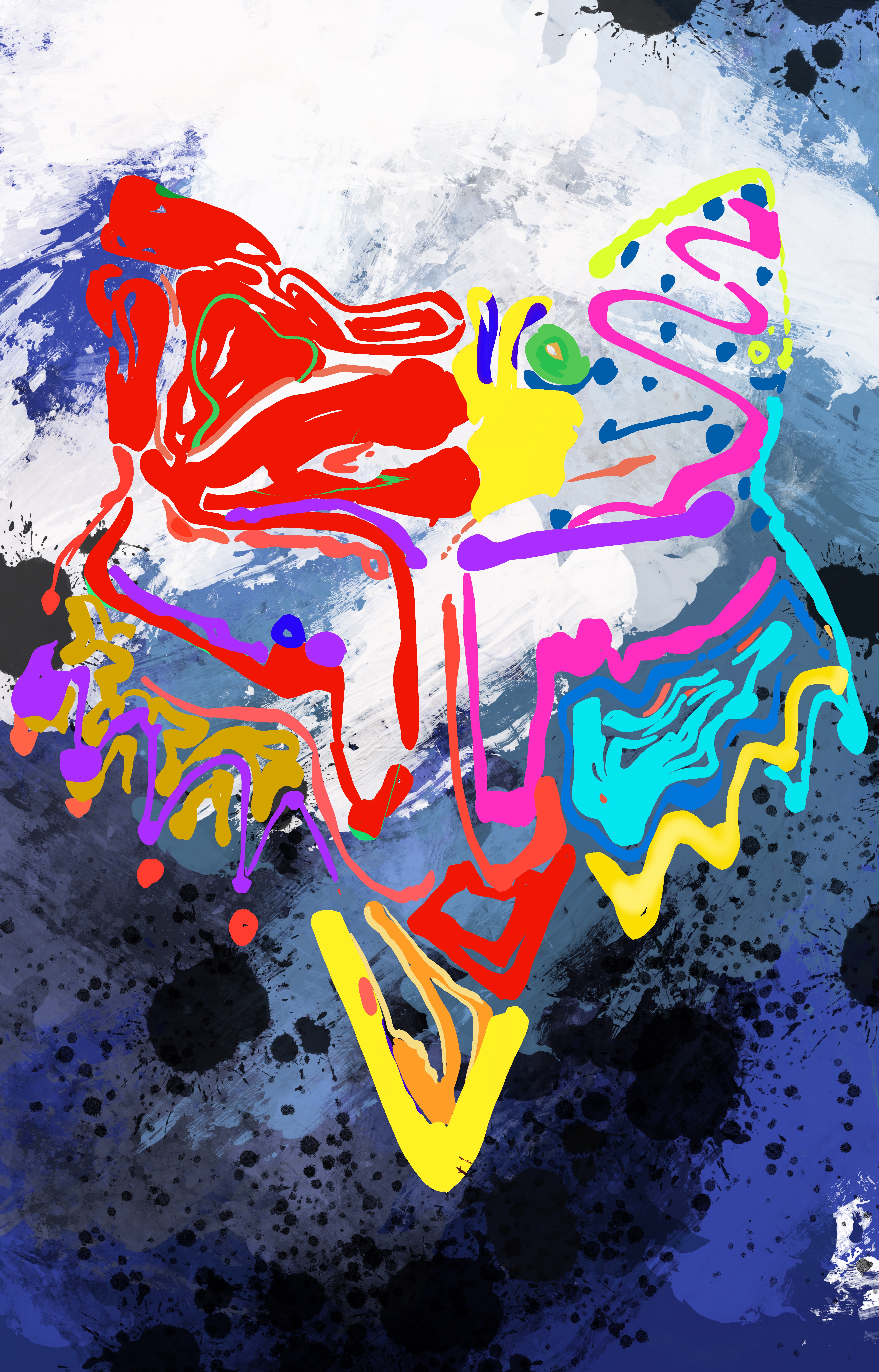 Abstract Fox Splash