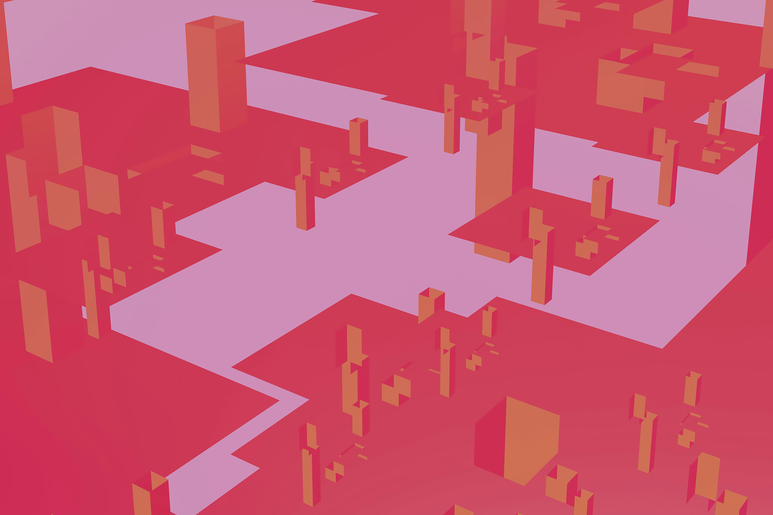 Abstract Geometric Cityscape