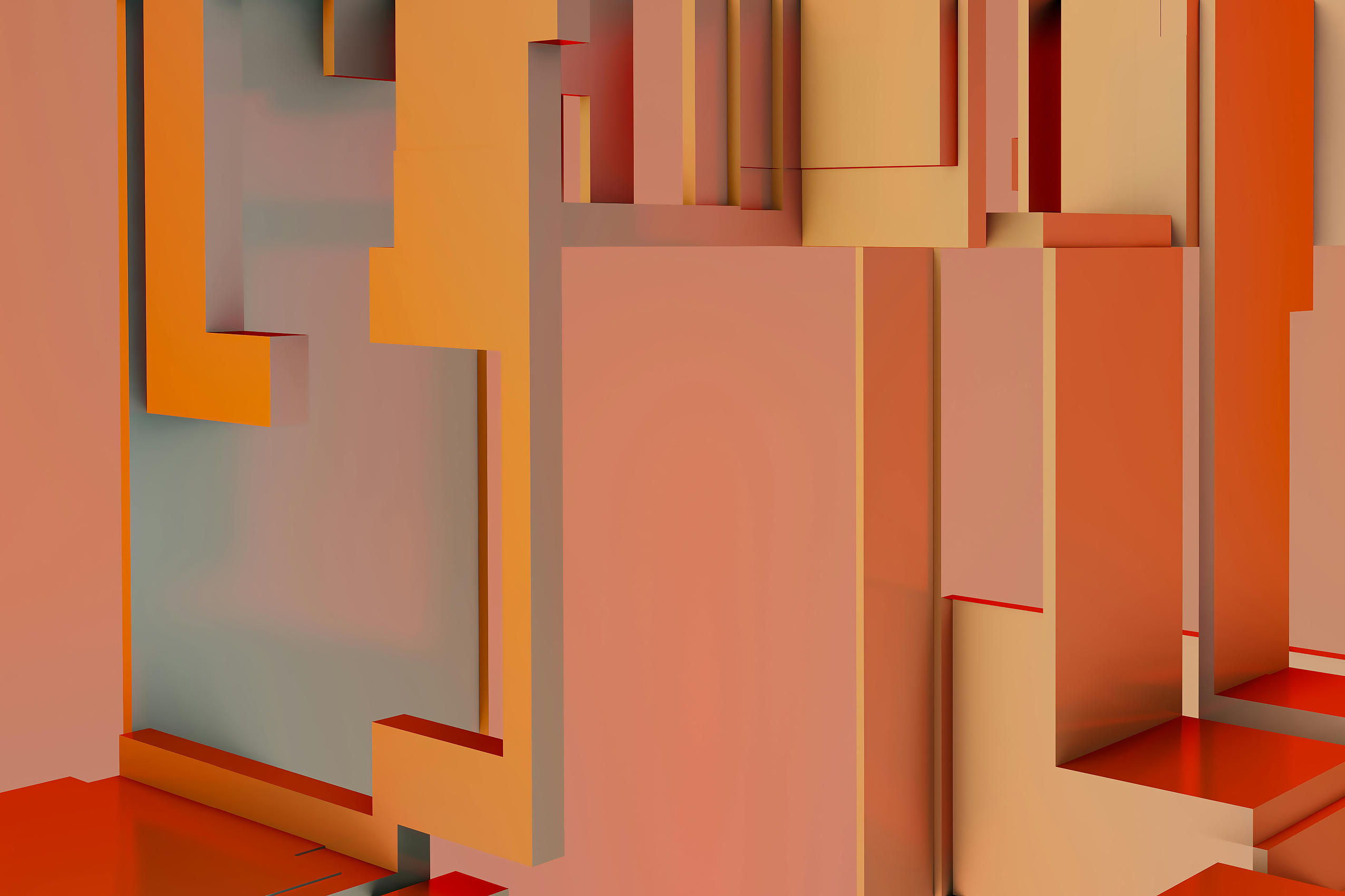 Abstract Geometric Earth Tones
