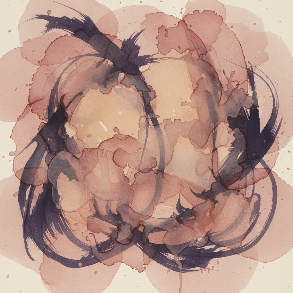 Abstract Ink Cascade