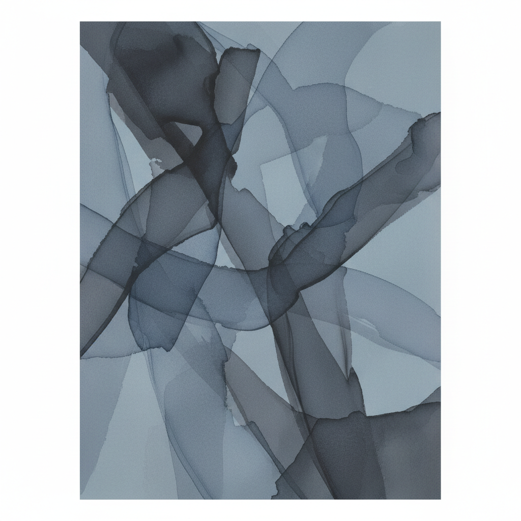 Abstract Ink Cascade