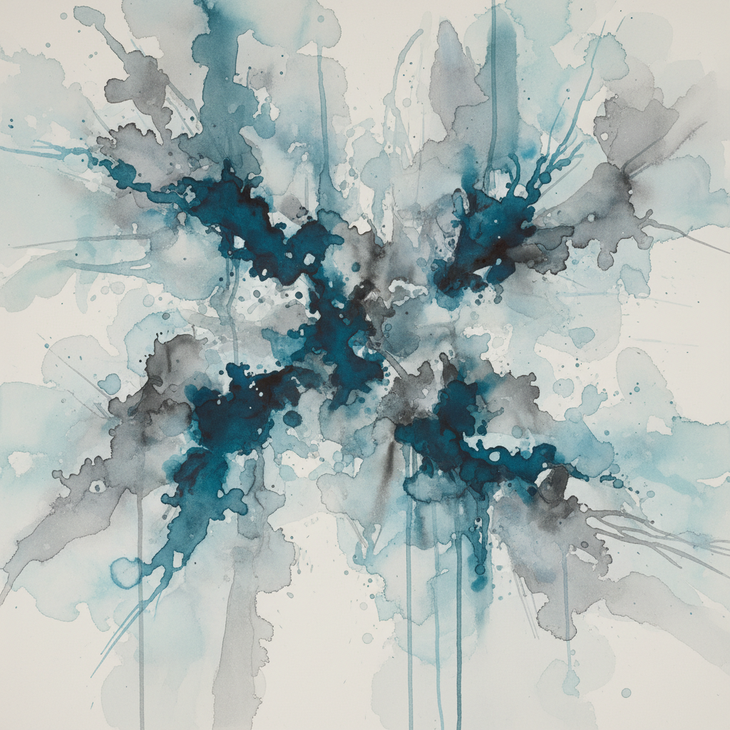 Abstract Ink Cascade
