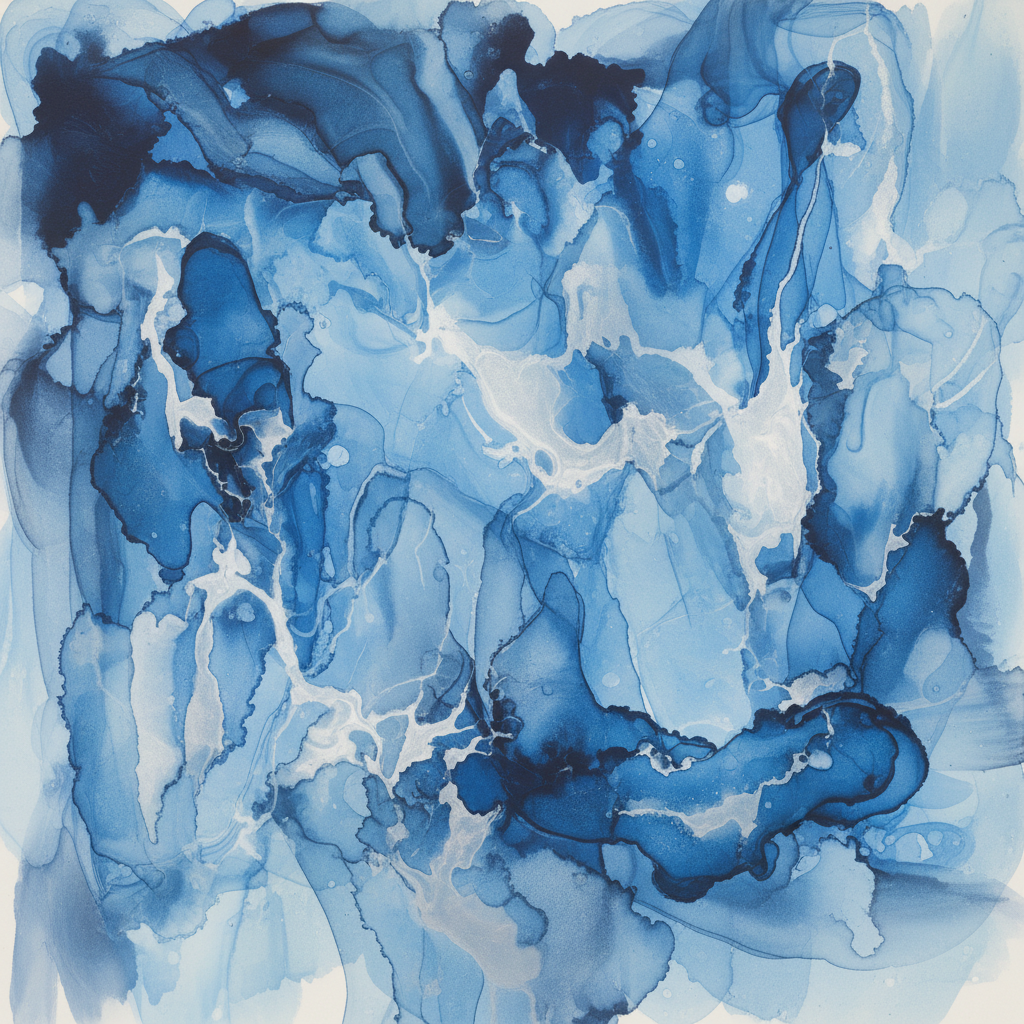 Abstract Ink Cascade