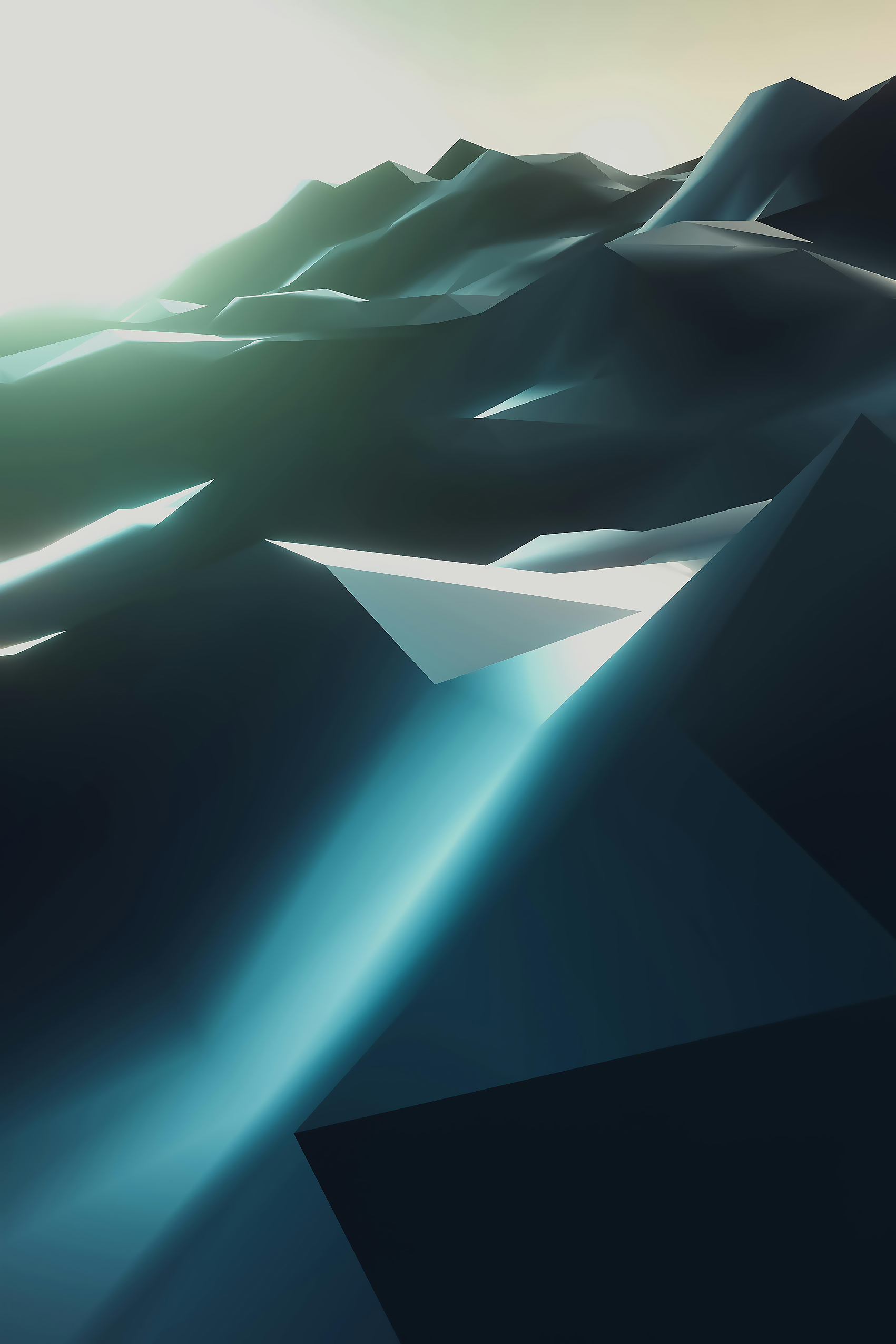 Abstract Mountain Peaks