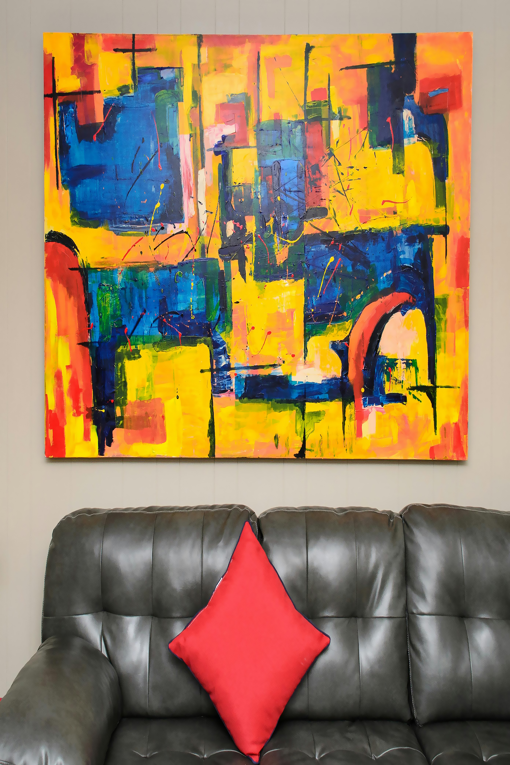 Abstract Saffron Symphony