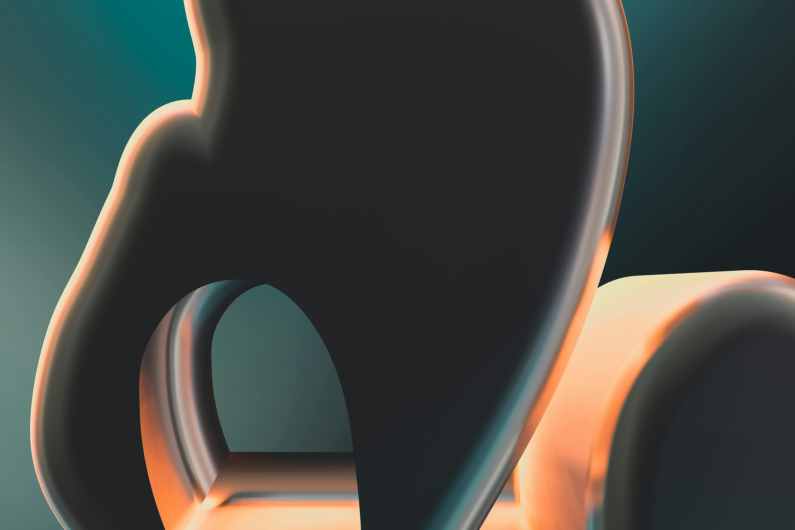 Abstract Teal Arch
