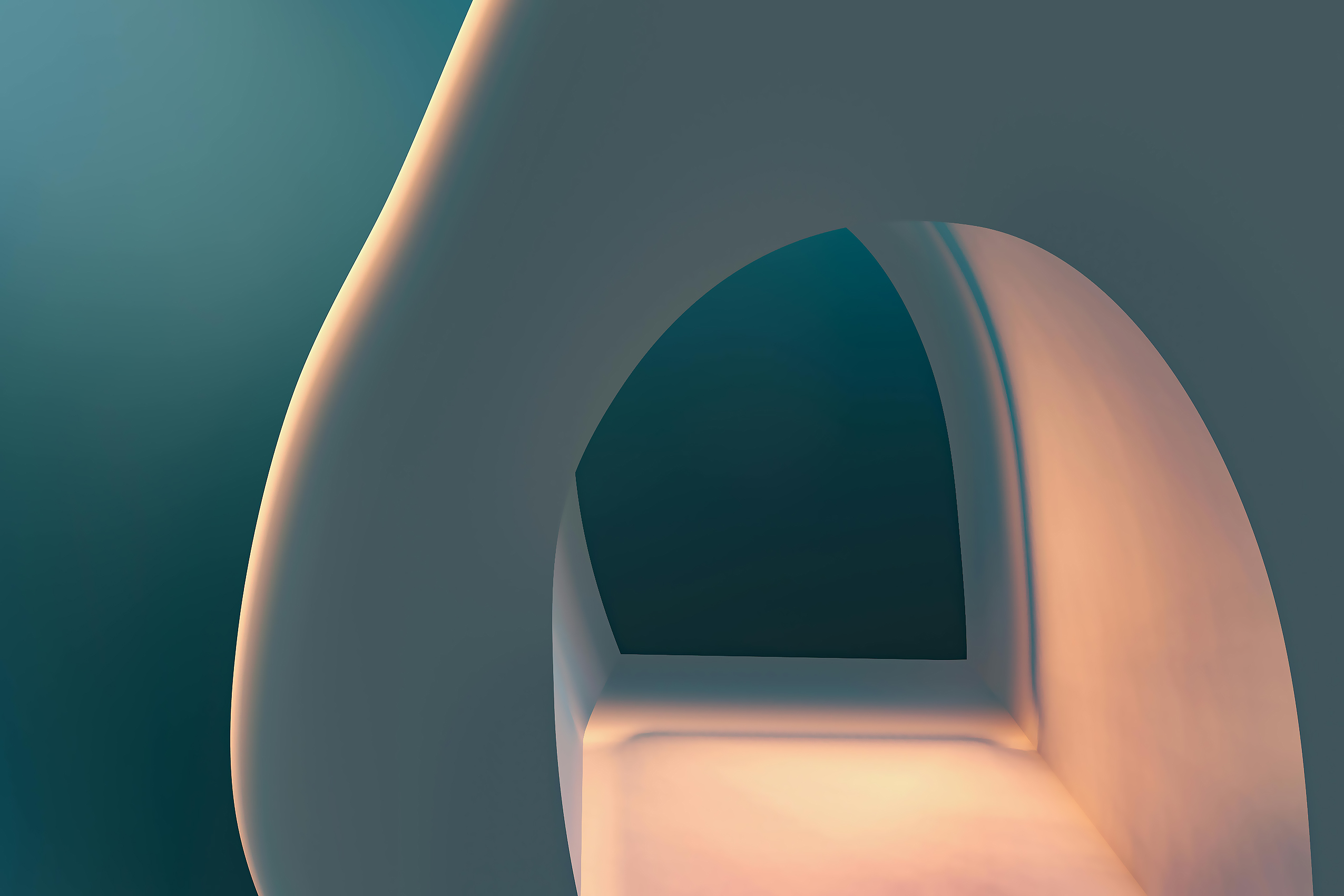 Abstract Teal Arches