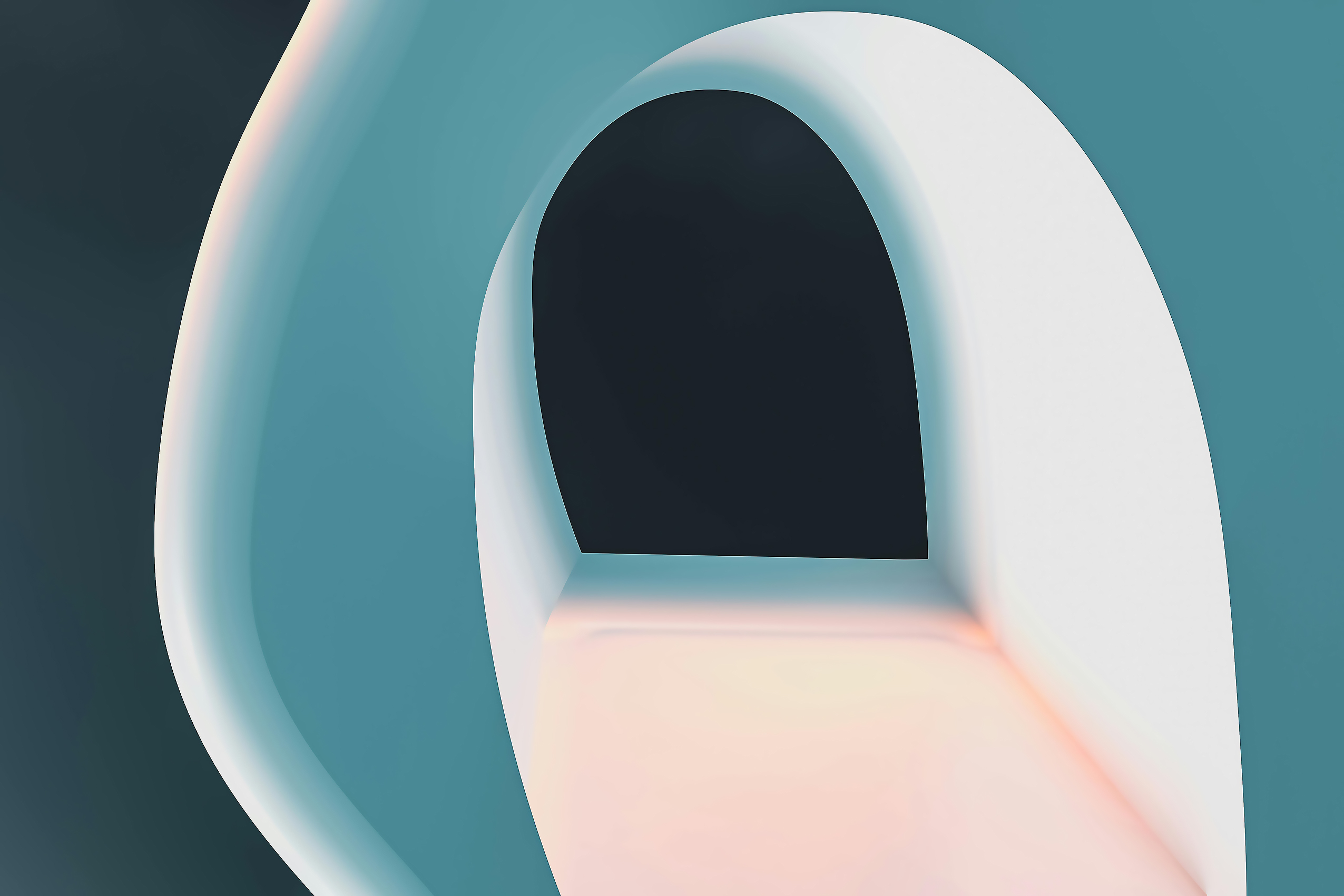 Abstract Teal Arches