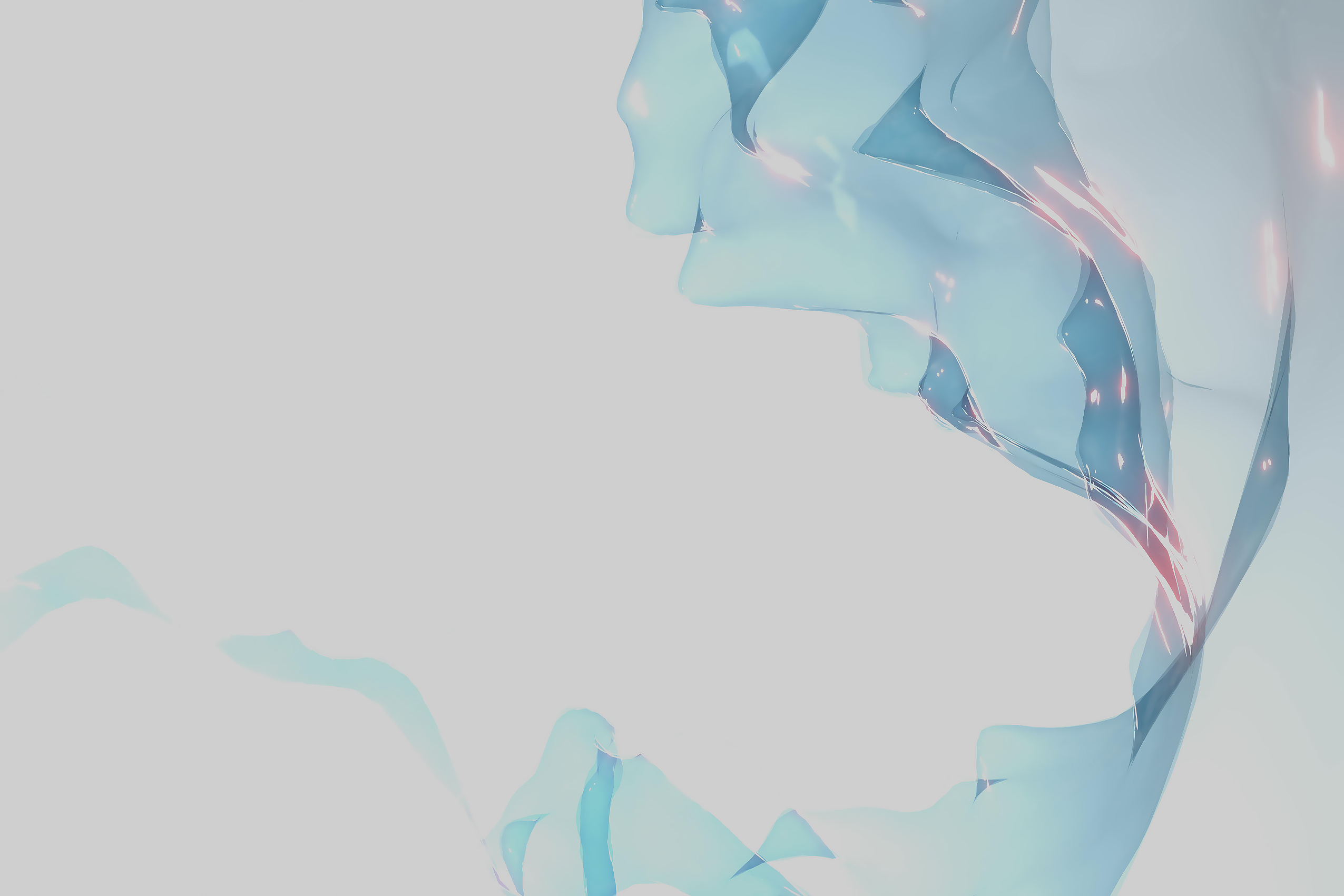 Abstract Teal Swirls