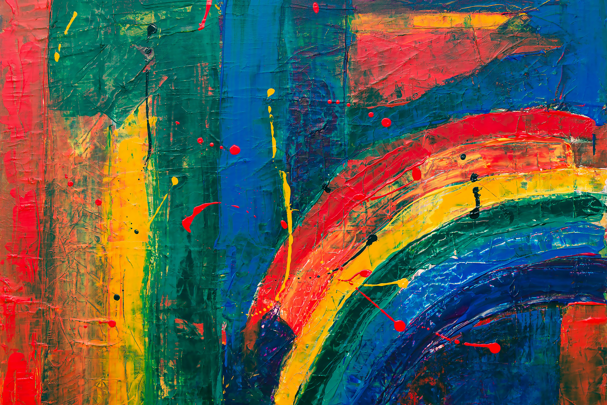 Abstract Textured Rainbow