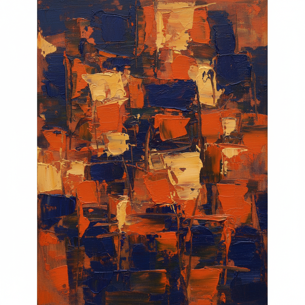 Abstracted Cobalt Tapestry
