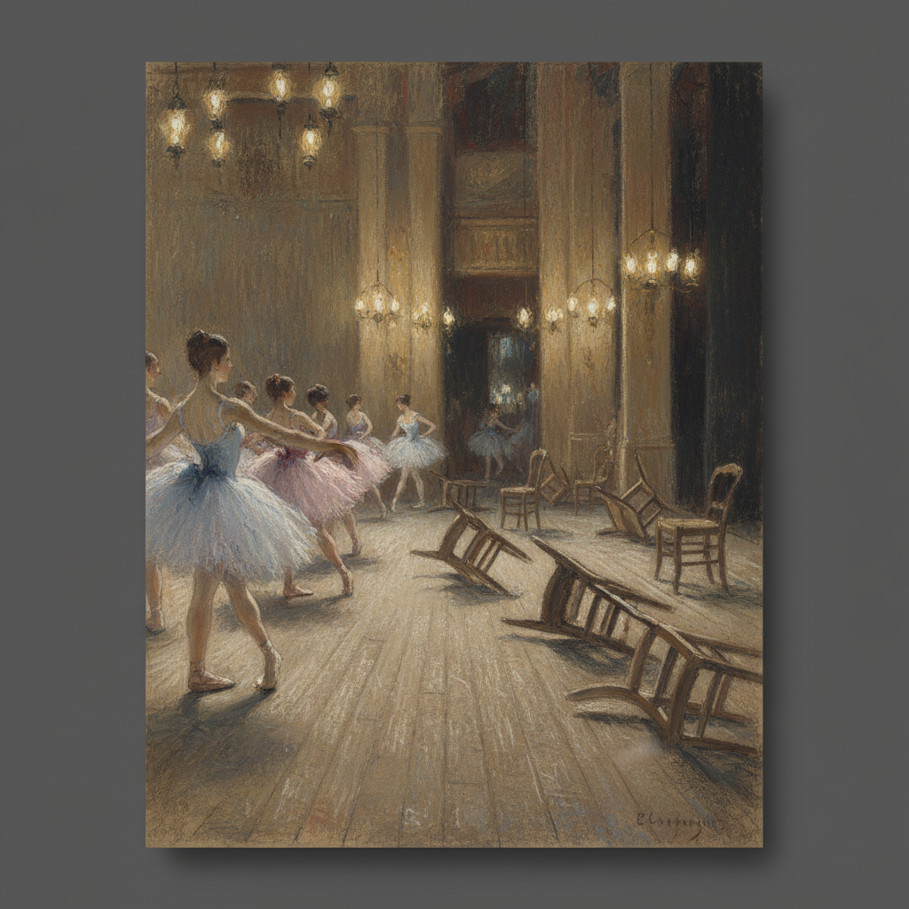 Ballet Rehearsal on Stage — Edgar Degas