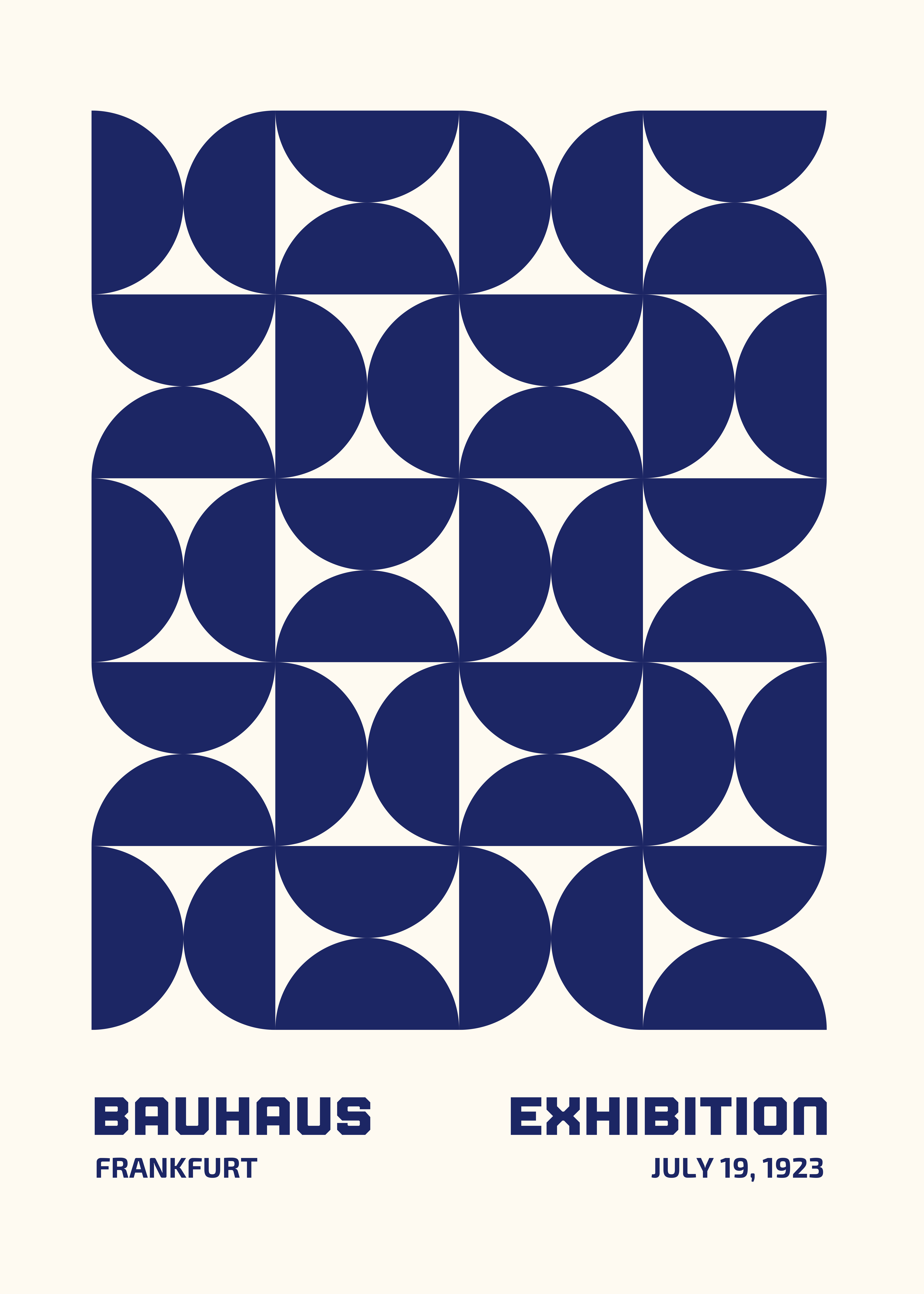 Bauhaus Geometric Exhibition Poster
