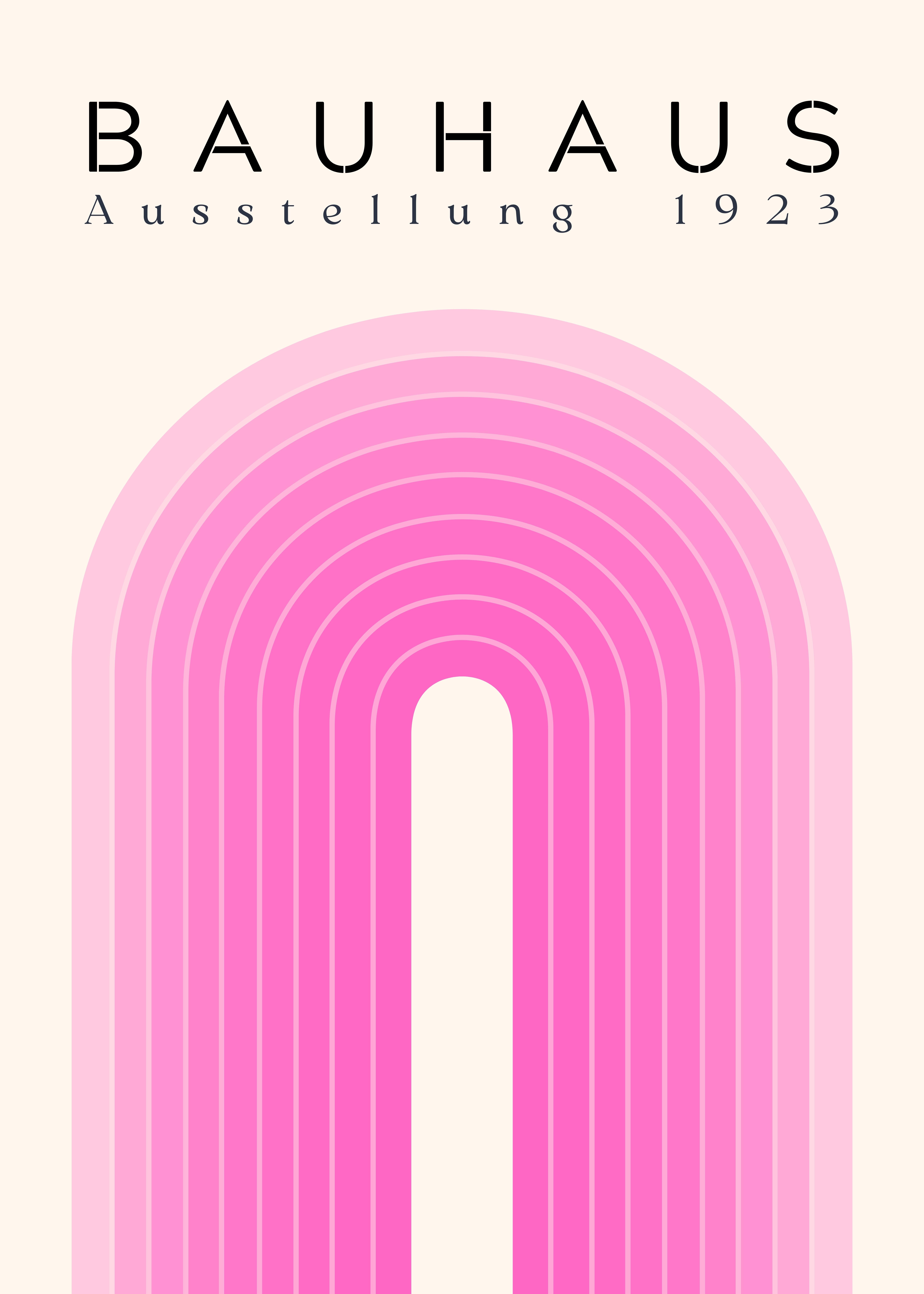 Bauhaus Pink Arch Exhibition