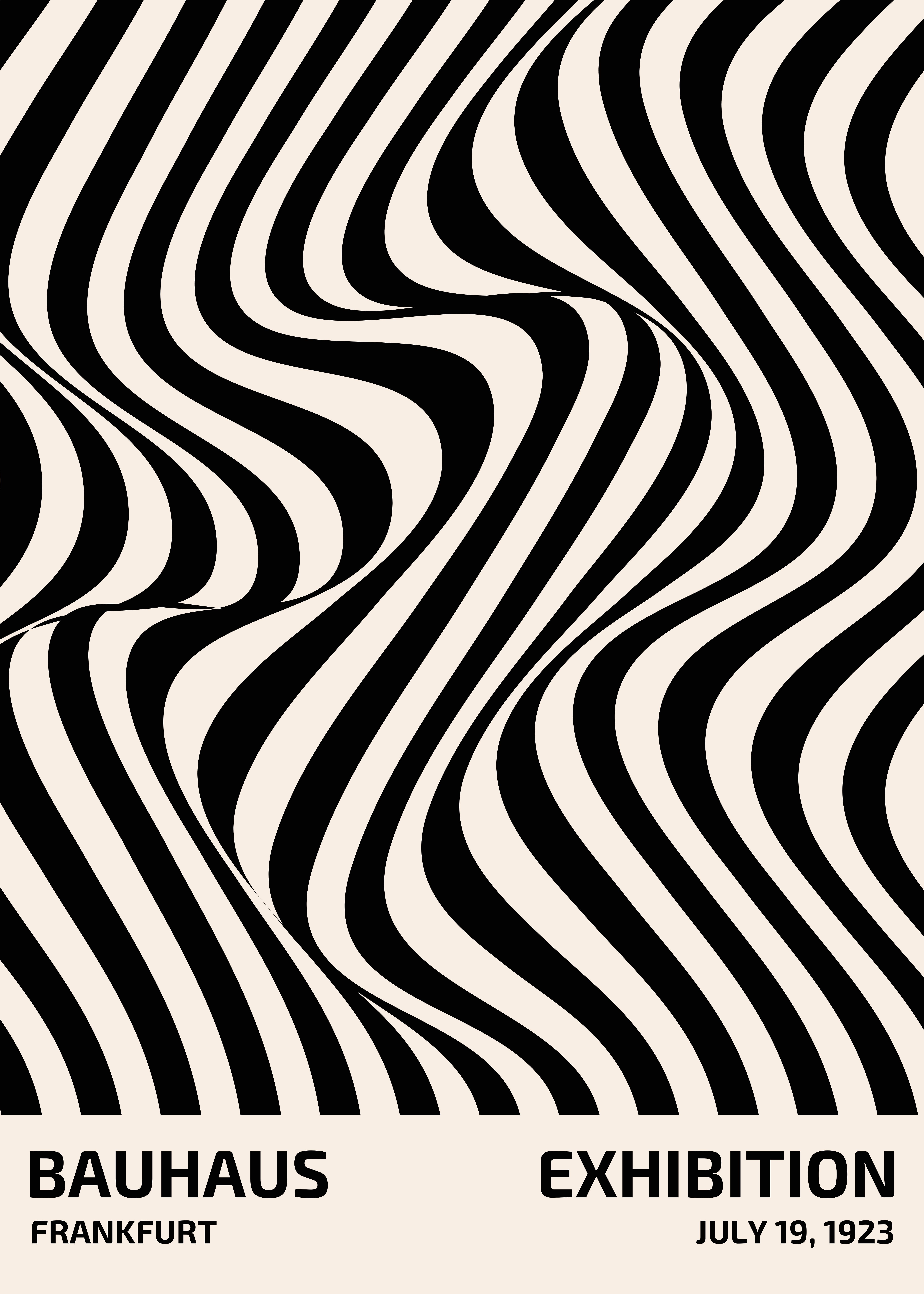 Bauhaus Wavy Exhibition Poster