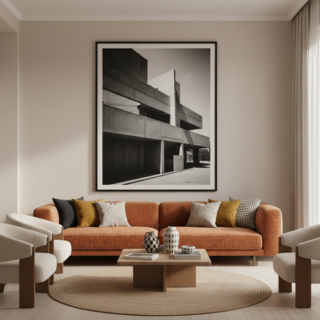 Black-and-White Photography: A Bold Contrast in Colourful Rooms