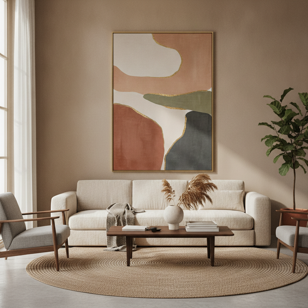 Choosing the Right Wall Art Size for Your Living Room