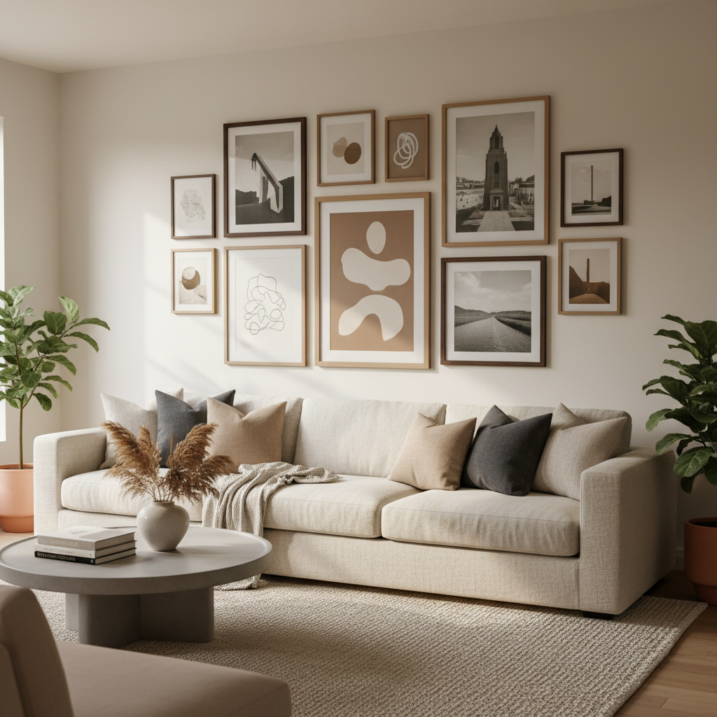 Mastering the Art of a Gallery Wall Above Your Sofa