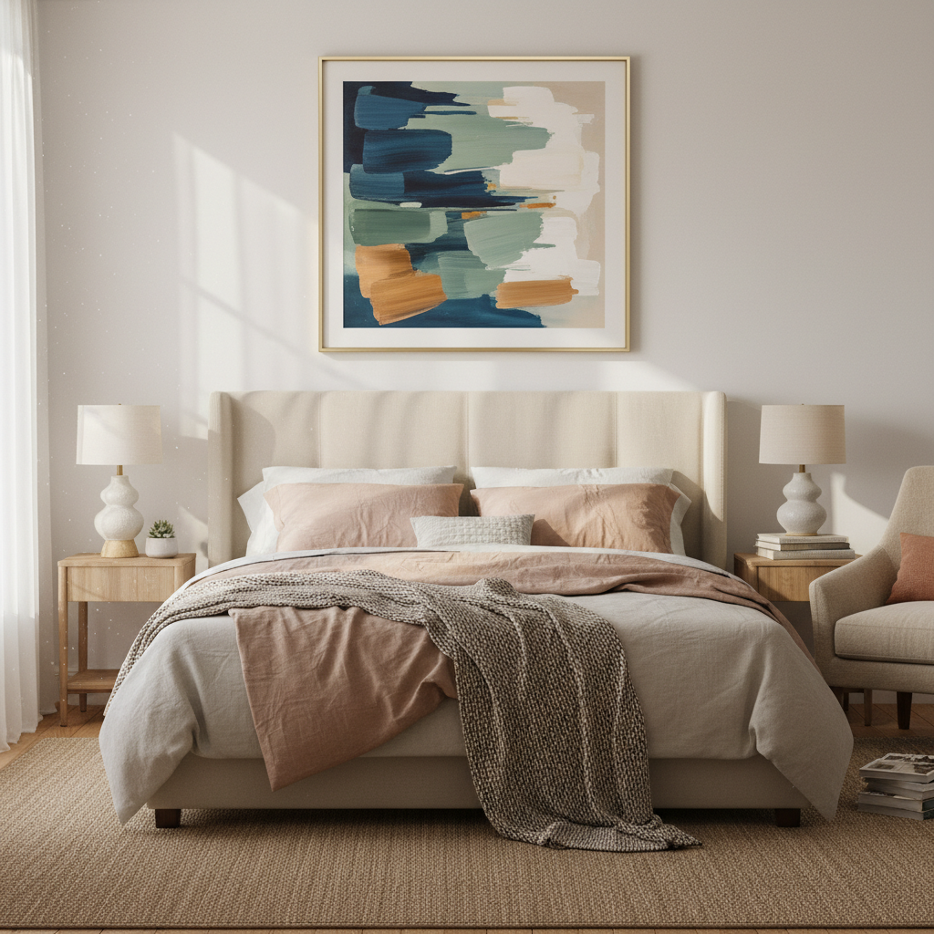 Mastering the Art of Hanging Art Above a Bed: Heights & Proportions