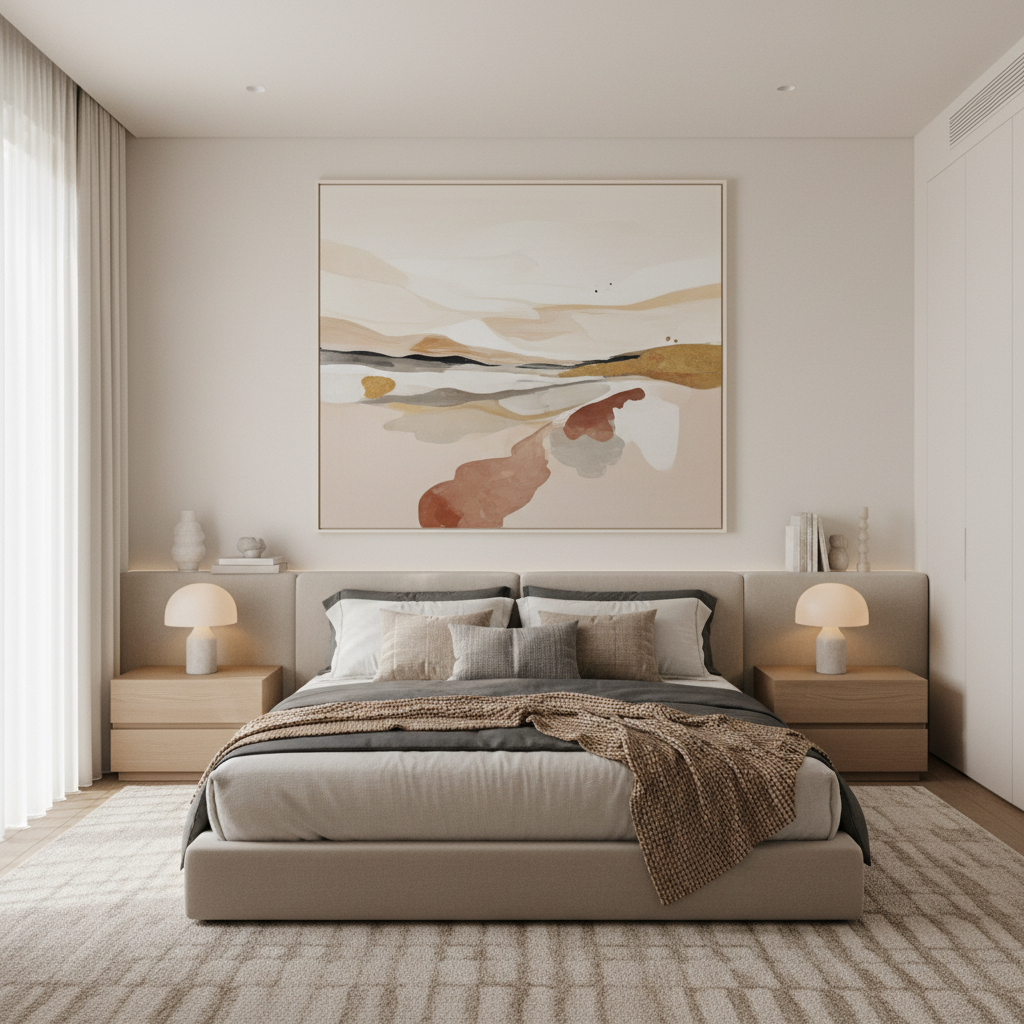 Mastering the Art of Hanging Art Above a Bed: Heights, Sizes & Proportions