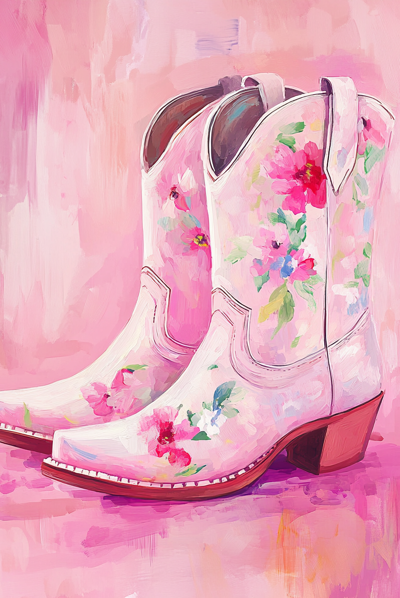 Blushing Boots Floral