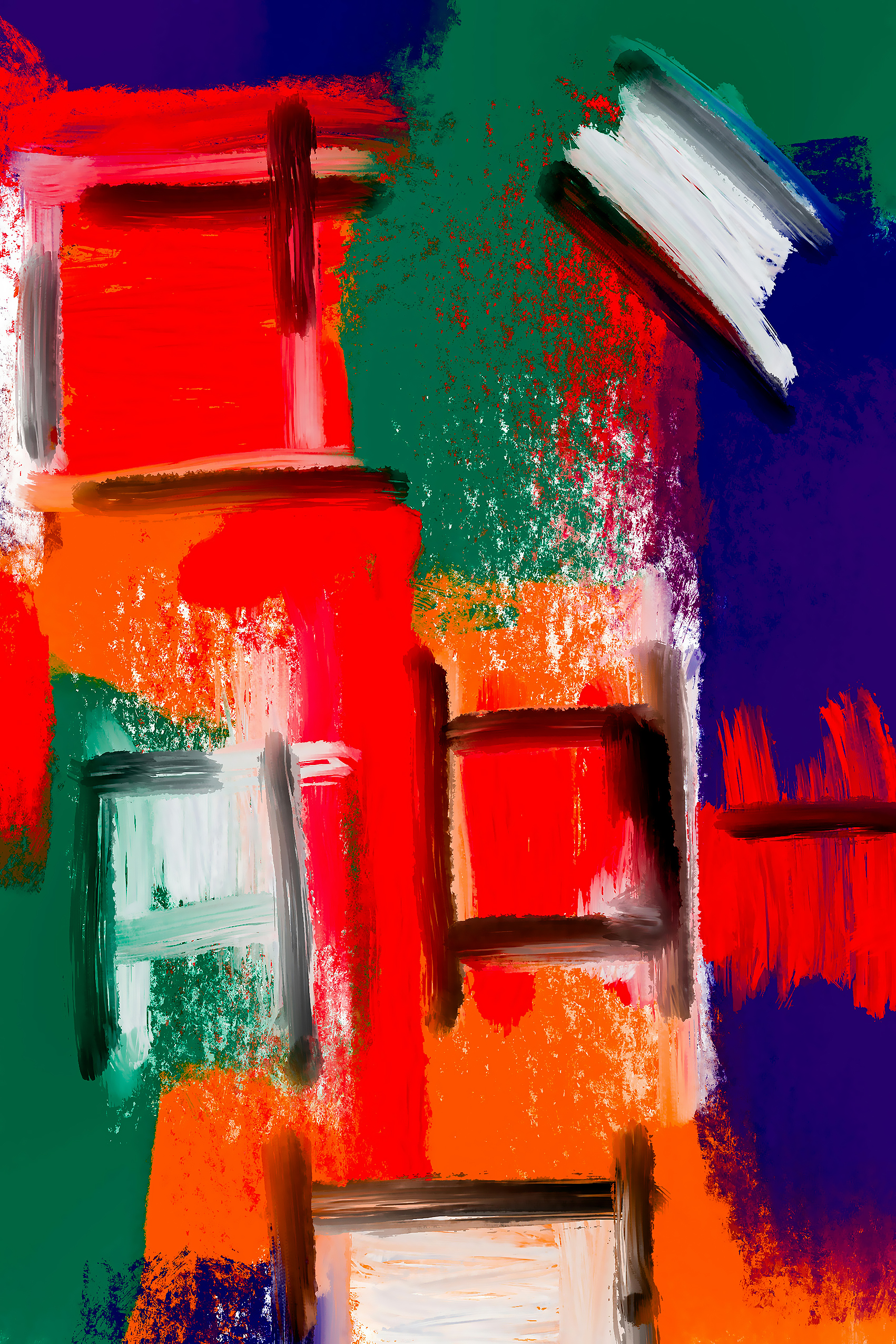 Bold Abstract Brushstrokes