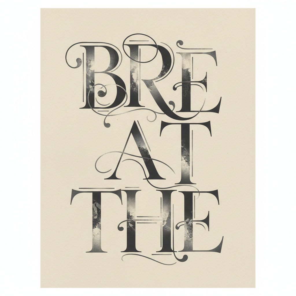 Breathe: Serene Typography