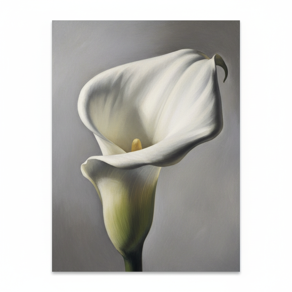 Calla Lily on Grey — Georgia O'Keeffe