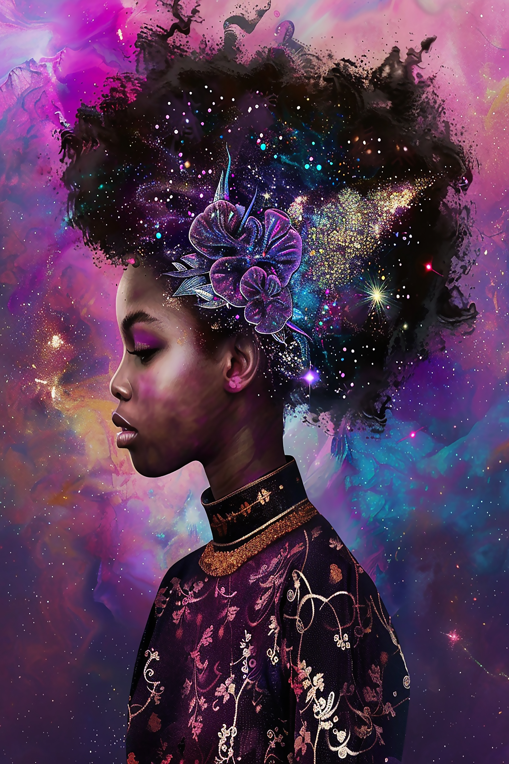 Celestial Bloom Portrait