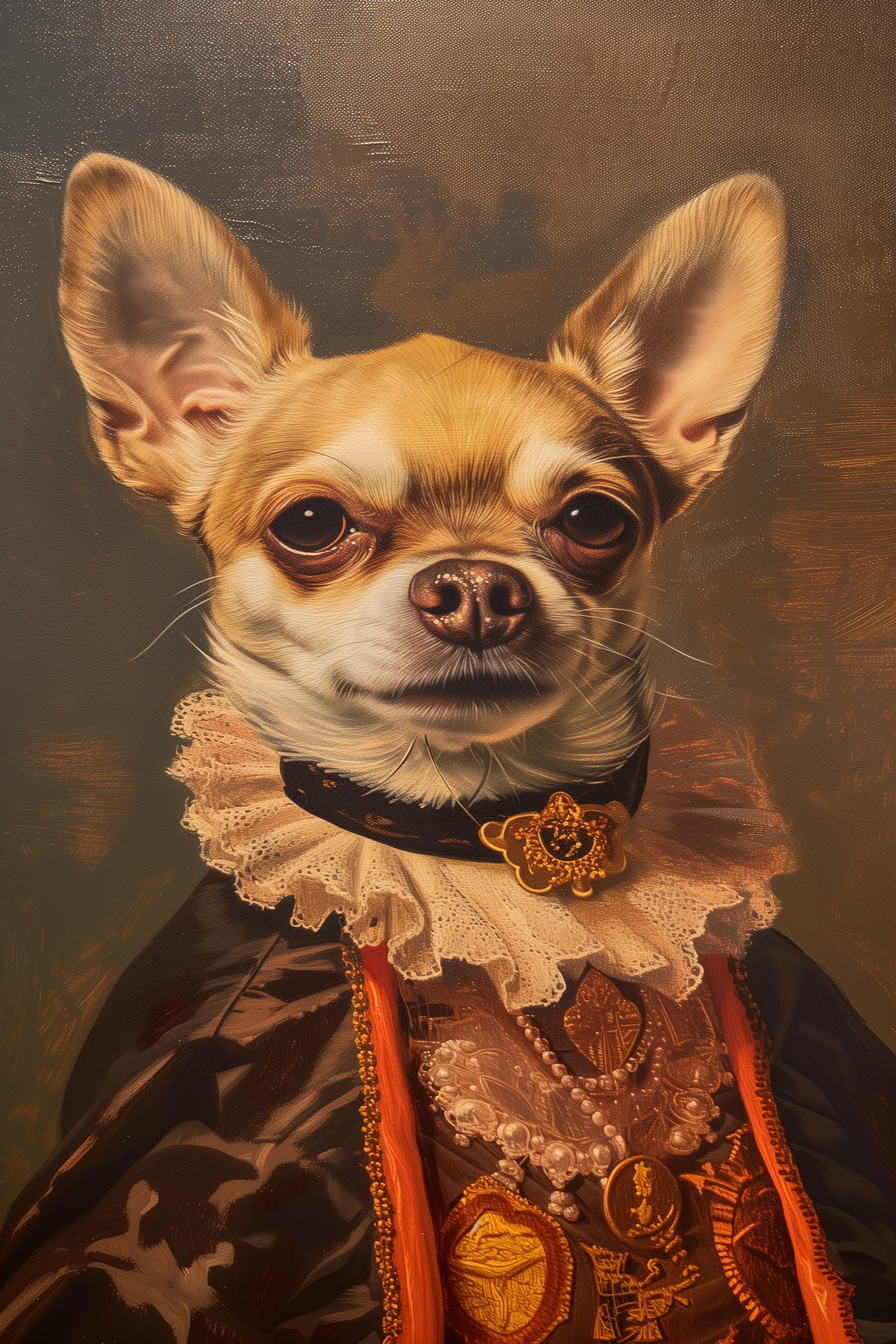 Chihuahua Renaissance Portrait