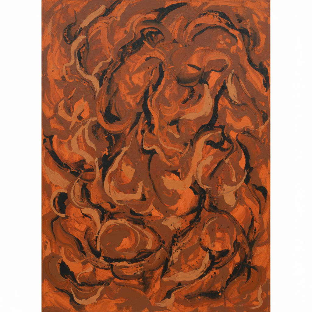 Clayfire — Rust Abstract Wall Art for Living Room
