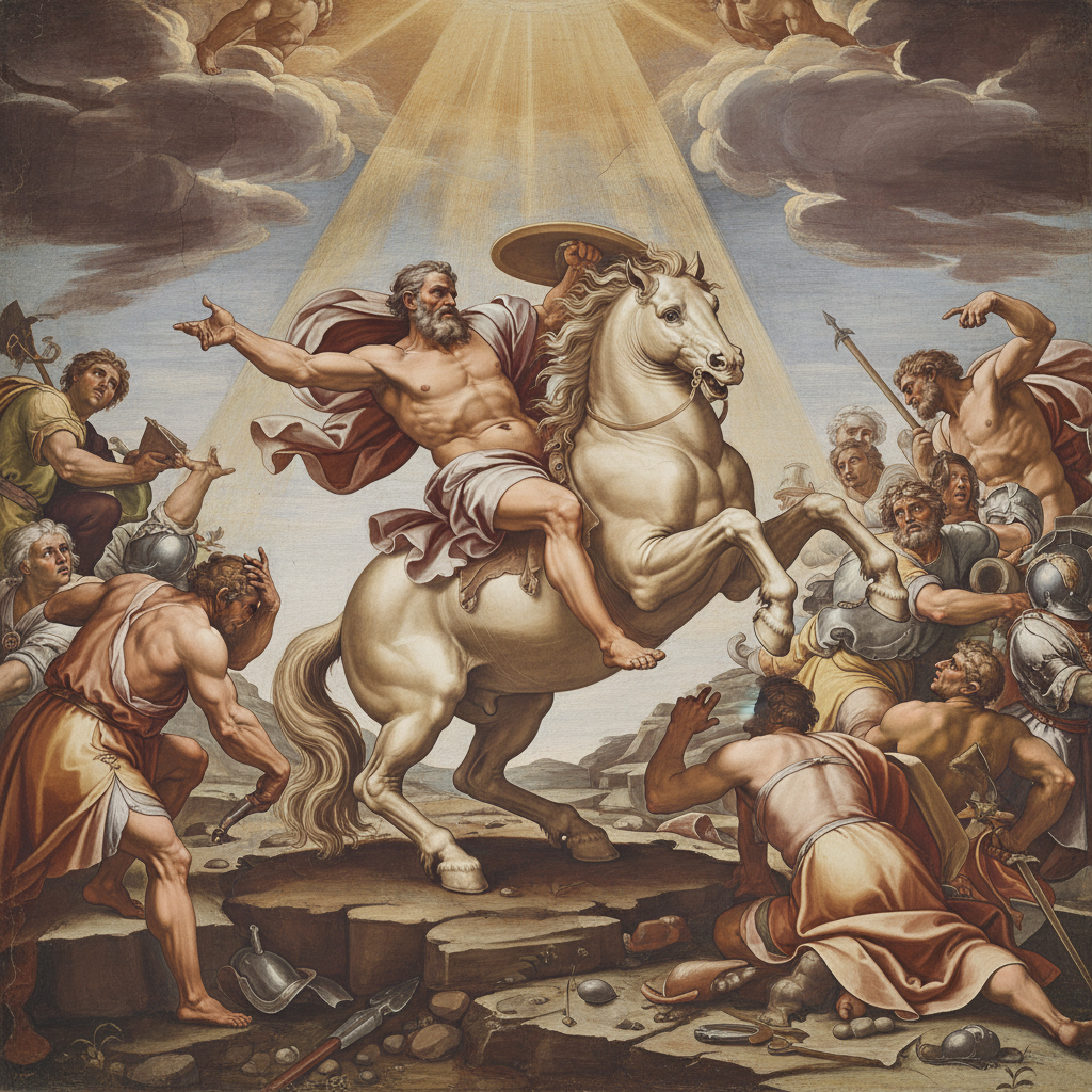 Conversion of Saul — Michelangelo