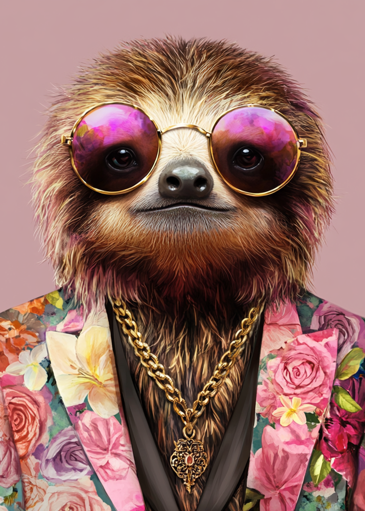 Cool Sloth in Shades