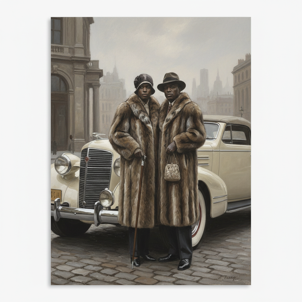 Couple in Raccoon Coats — James Van Der Zee