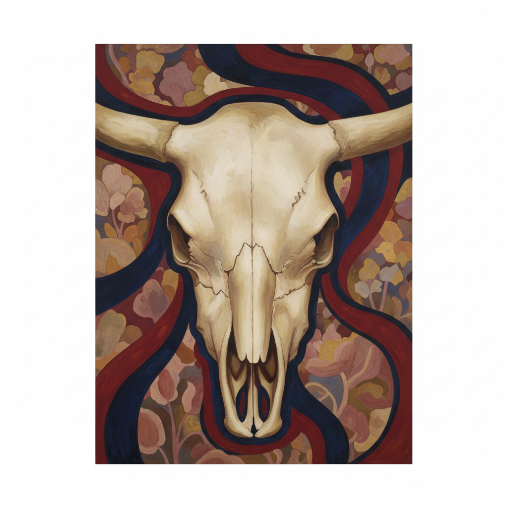 Cow's Skull: Red, White, and Blue — Georgia O'Keeffe