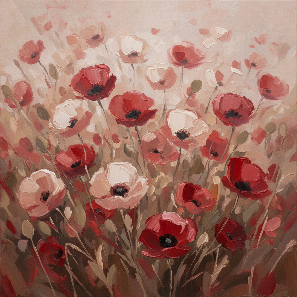 Crimson Dreamscape Poppies