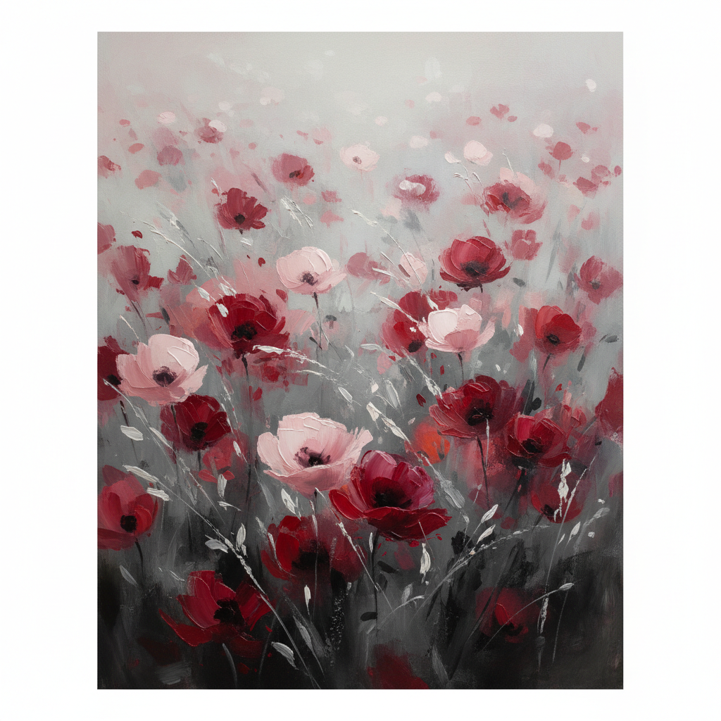 Crimson Dreamscape Poppies