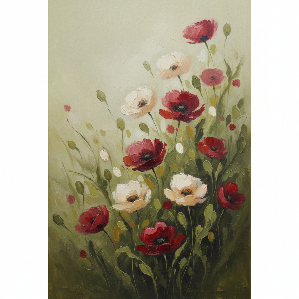 Crimson Dreamscape Poppies