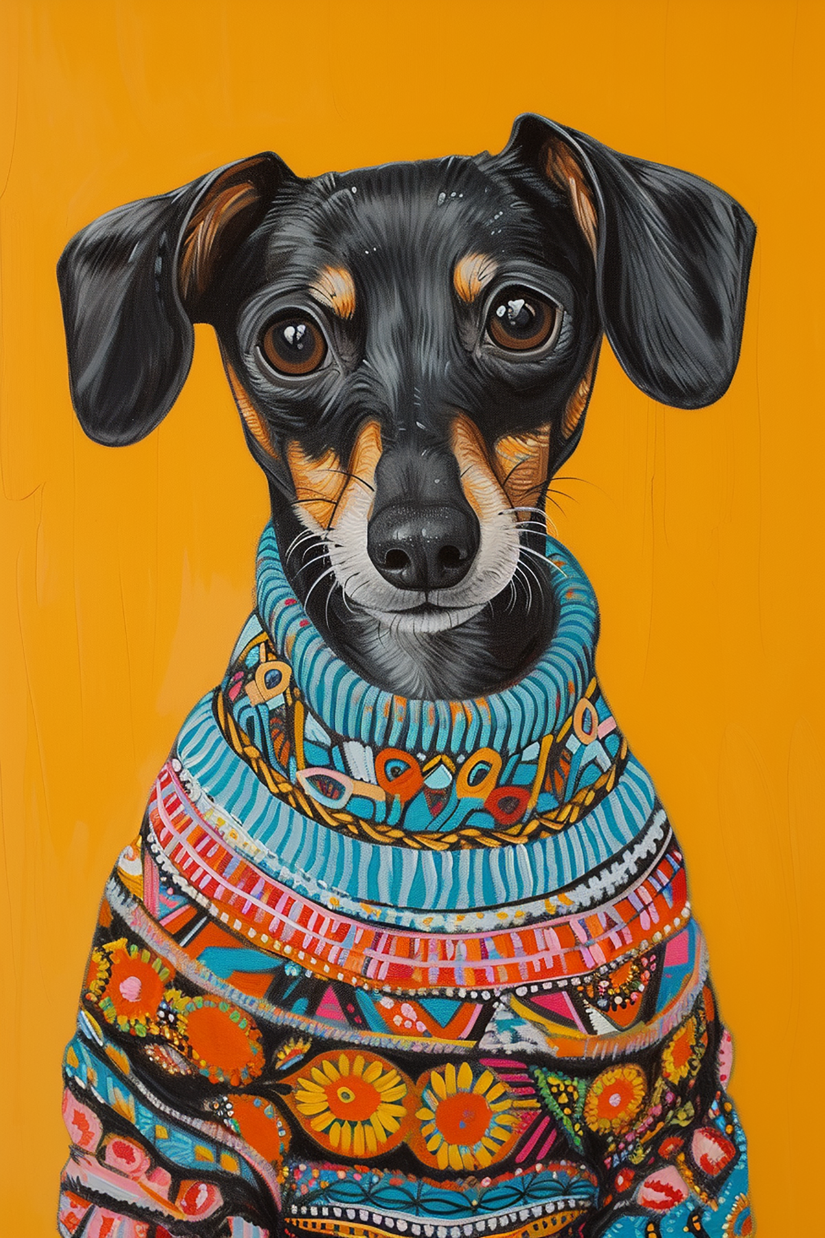 Dachshund in Dazzling Colours