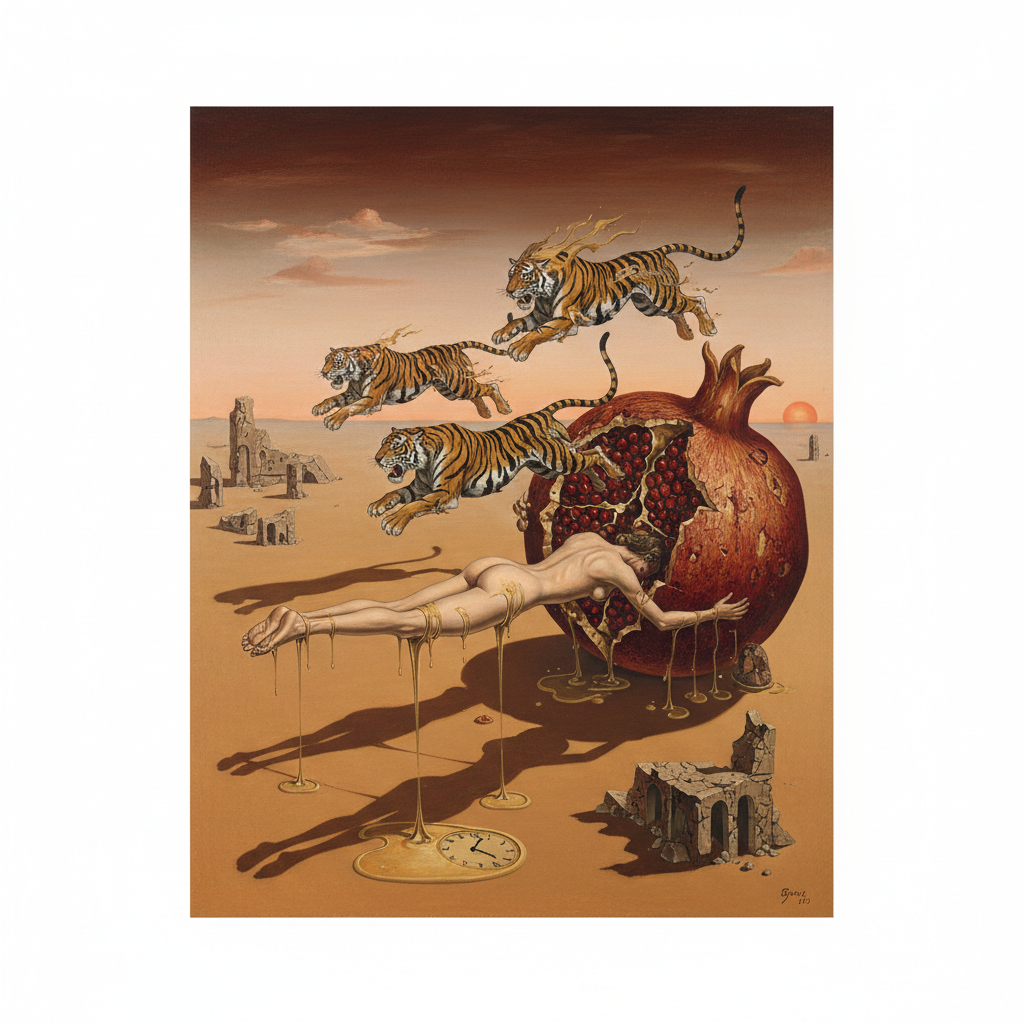 Dream Caused by the Flight of a Bee — Salvador Dalí