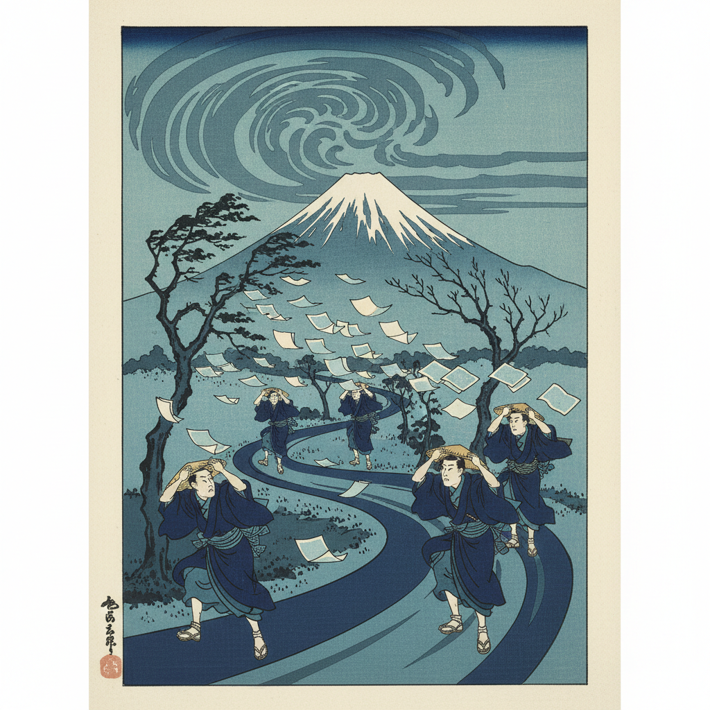 Ejiri in Suruga Province — Katsushika Hokusai