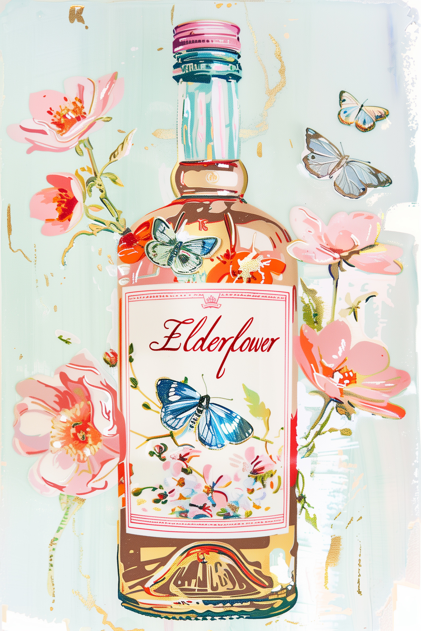 Elderflower Wine Label