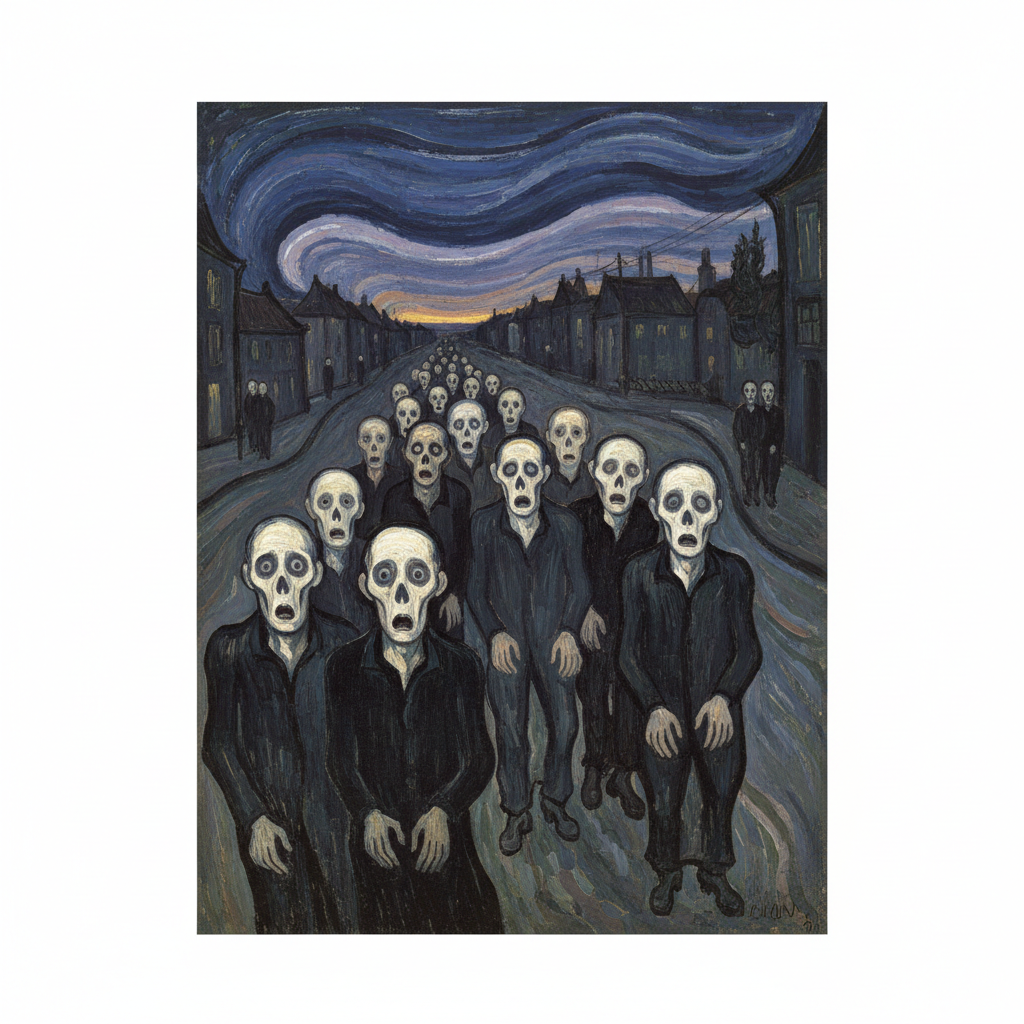 Evening on Karl Johan Street — Edvard Munch