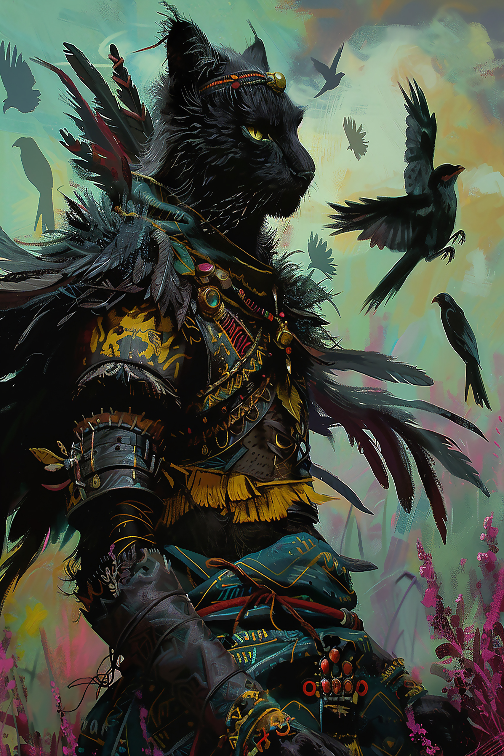 Feline Spirit Warrior
