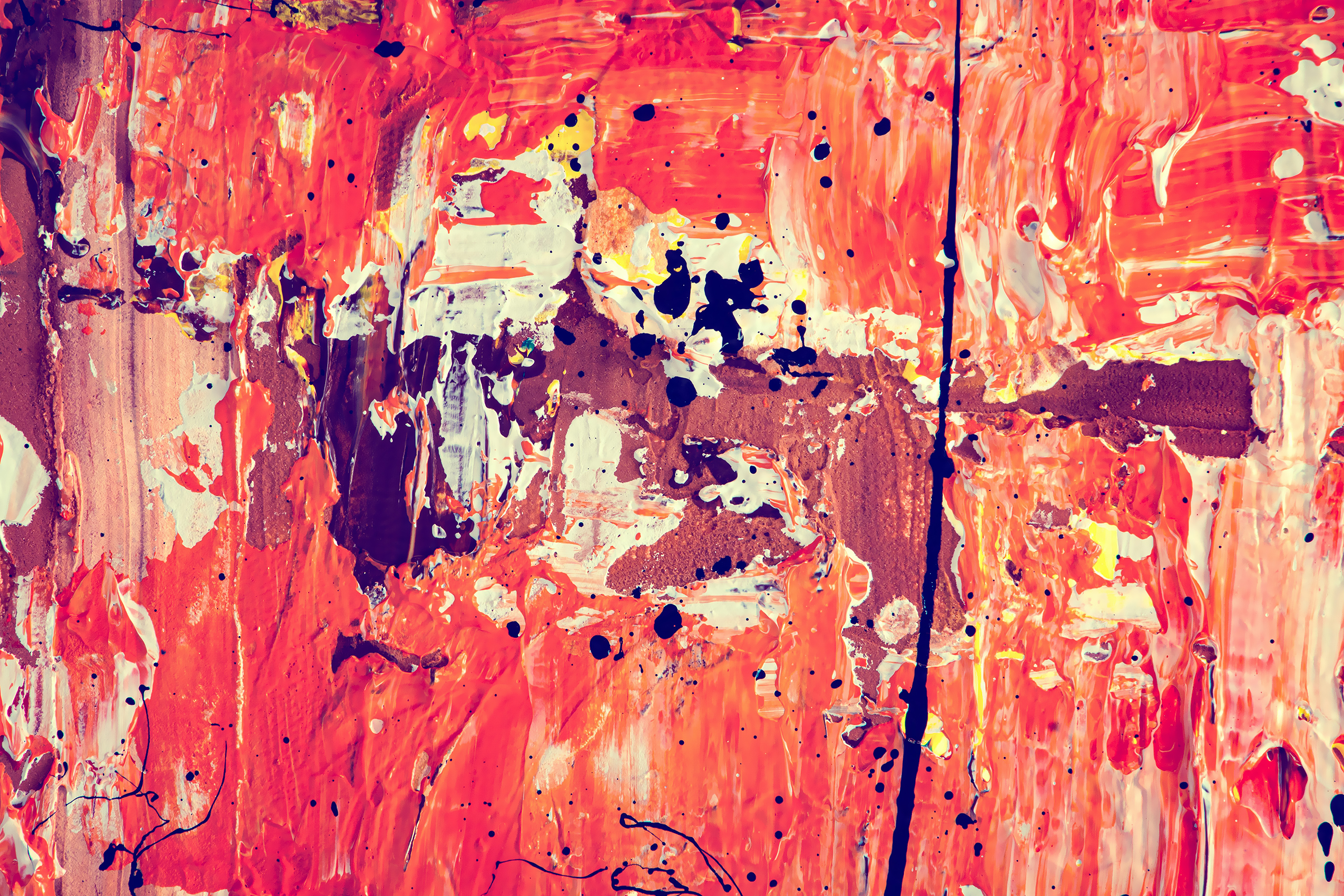 Fiery Abstract Drips