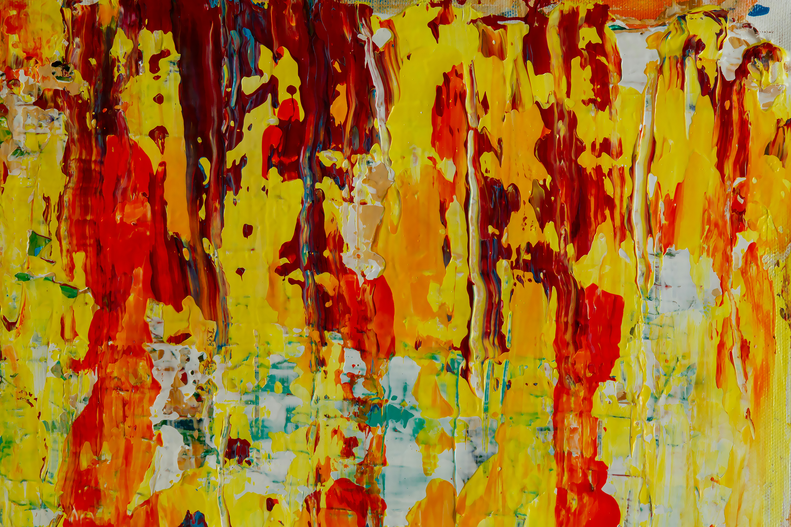 Fiery Yellow Abstract