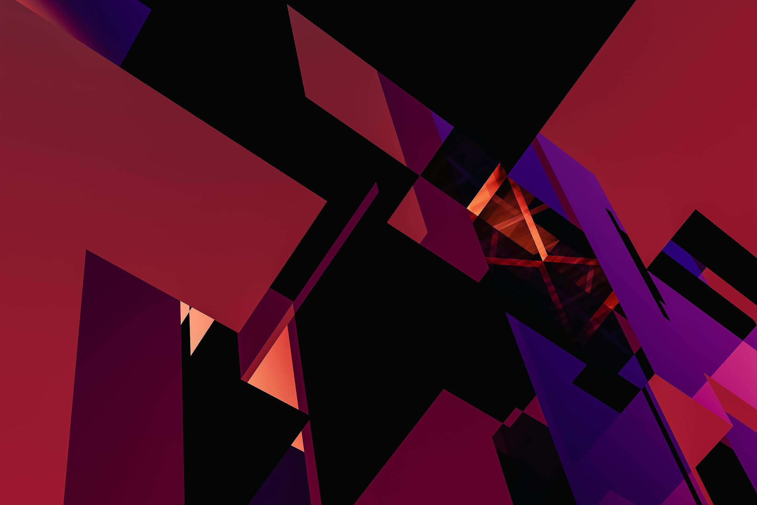 Geometric Crimson Depths
