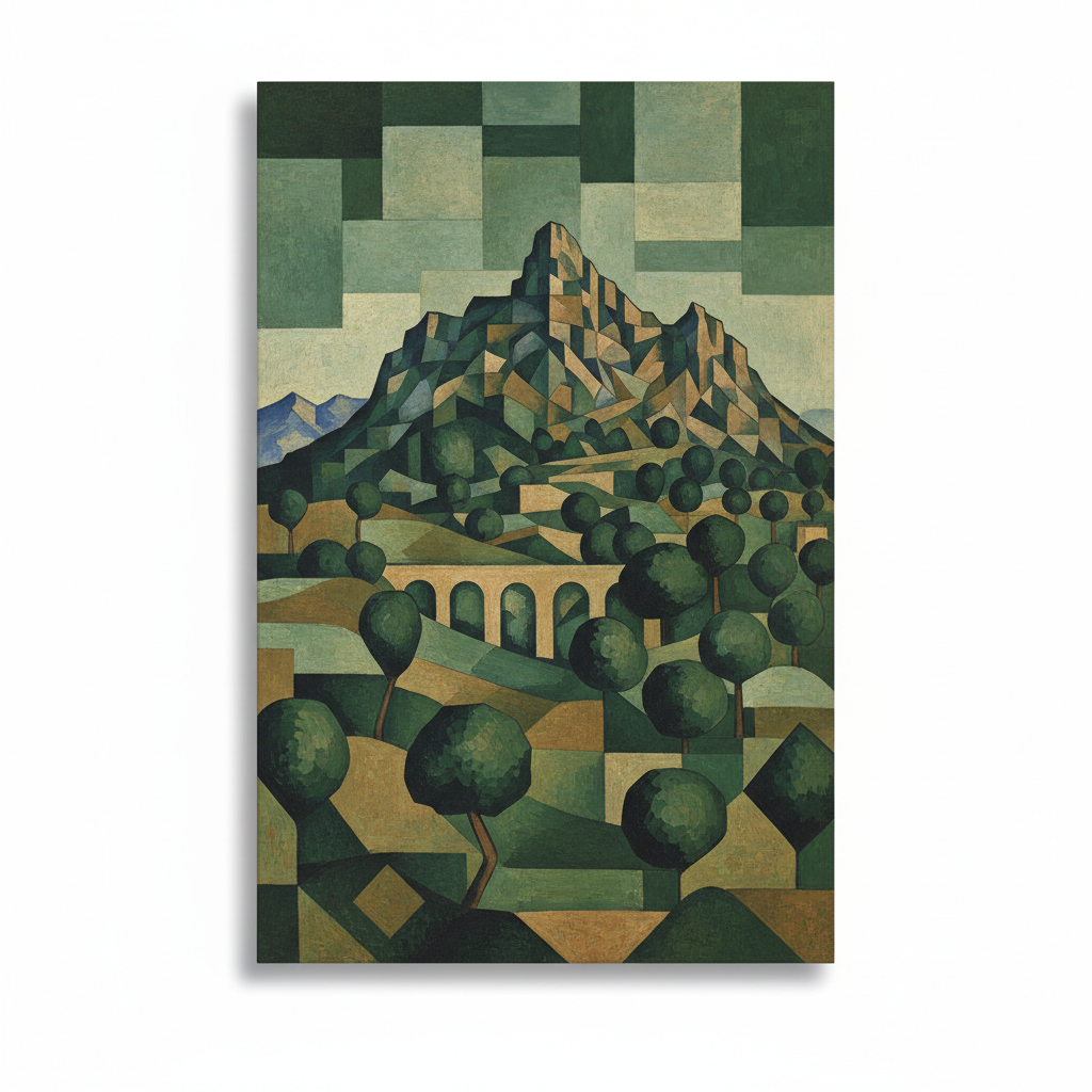 Geometric Provençal Canvas
